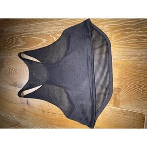 Lululemon Black Sheer Striped Racerback Tank Top size small